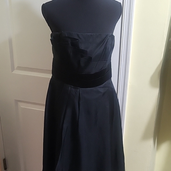 White House Black Market Strapless A-line Sheer Cocktail Dress - Picture 3 of 10